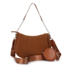 Fluffy.Me brown shoulder bag with zipper