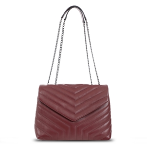 Essential Street burgundy leather shoulder bag-