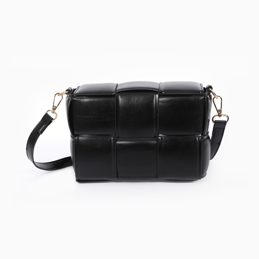 Square It black braided shoulder bag-