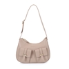 Harmony nude leather bag with pockets