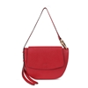 Fab n’ Classy red leather shoulder bag with lid