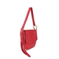 Fab n’ Classy red leather shoulder bag with lid-
