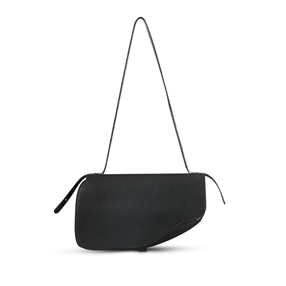 Irregular black shoulder bag-