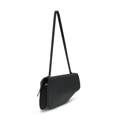 Irregular black shoulder bag -