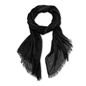 Black viscose scarf-