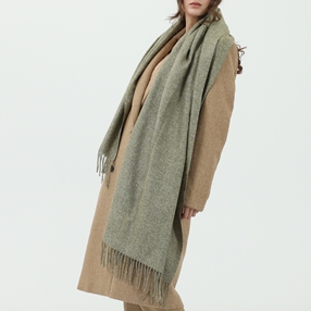 Scarf from wool olive green-
