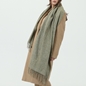 Scarf from wool olive green  -