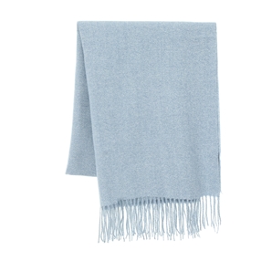 Scarf from wool light blue-