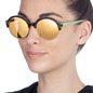 Γυαλιά ηλίου πράσινα στρογγυλά με φακούς καθρέπτη-