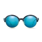 Μπλε στρογγυλά γυαλιά ηλίου με φακούς καθρέπτη-