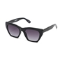 Butterfly shaped black rectangular sunglasses-