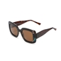 Rectangular brown with turquoise sunglasses-
