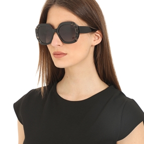 Oversized γυαλιά ηλίου μαύρα-