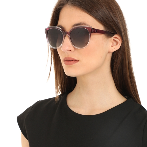 Round fuchsia sunglasses-