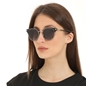 Round black and transparent sunglasses-
