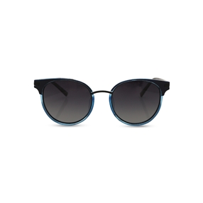 Στρογγυλά γυαλιά ηλίου με μεταλλικά μέρη μαύρο με μπλε-