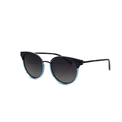 Στρογγυλά γυαλιά ηλίου με μεταλλικά μέρη μαύρο με μπλε-