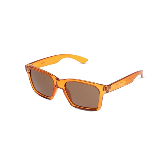 Χειροποίητα ορθογώνια γυαλιά ηλίου σε πορτοκαλί-
