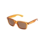 Handmade rectangular sunglasses in orange-