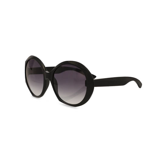 Handmade oversized mask sunglasses in matte black-
