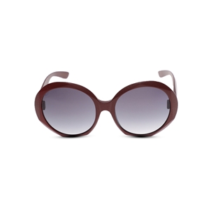 Handmade oversized mask sunglasses in matte burgundy-