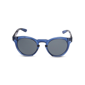 Handmade round sunglasses in blue-