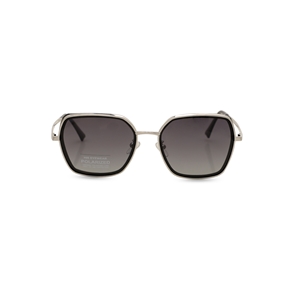 Square silver metal sunglasses-