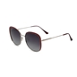 Rectangular red metal sunglasses-