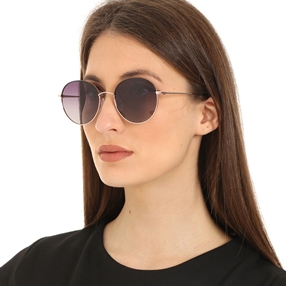 Round black metal sunglasses-