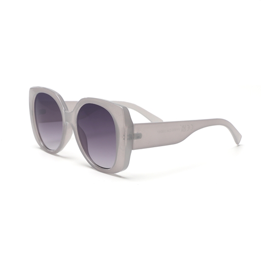 Sunglasses large rounded cat-eye in gray color-