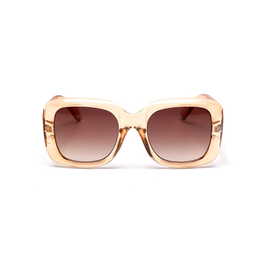 Sunglasses medium square mask in transparent brown color-