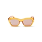 Γυαλιά ηλίου τετραγωνισμένη πεταλούδα σε διάφανο πορτοκαλί χρώμα-
