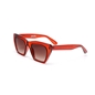 Sunglasses thick rectangular butterfly in red color-