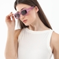 Γυαλιά ηλίου μεσαία ορθογώνια μάσκα σε μωβ χρώμα-