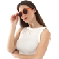 Γυαλιά ηλίου στρογγυλή μάσκα σε διάφανο πορτοκαλί χρώμα-