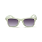 Sunglasses squared mask with metallic details in green color-