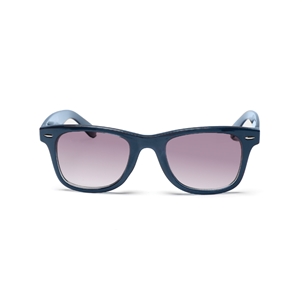 Sunglasses squared mask with metallic details in blue color-