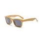 Sunglasses squared mask with metallic details in yellow color-