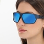 Γυαλιά ηλίου μεγάλη wrap around μάσκα σε μπλε ματ χρώμα-