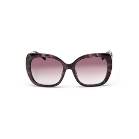 Sunglasses large cat-eye mask in purple color-