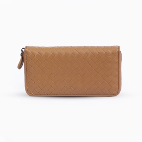 Mini Discoveries weaved beige leather wallet-
