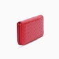 Mini Discoveries μεγάλο πλεχτό κόκκινο δερμάτινο πορτοφόλι-