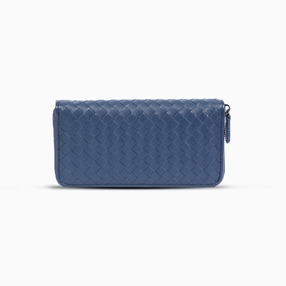 Mini Discoveries weaved blue leather wallet-