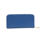 Mini Discoveries μεγάλο μπλε δερμάτινο πορτοφόλι με φερμουάρ-