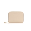 Mini Discoveries small beige leather wallet with zipper