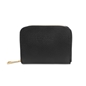 Mini Discoveries μικρό μαύρο δερμάτινο πορτοφόλι με φερμουάρ-
