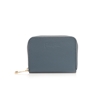 Mini Discoveries small light blue leather wallet with zipper