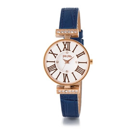 Mini Dynastry Rose Gold Plated Leather Watch-