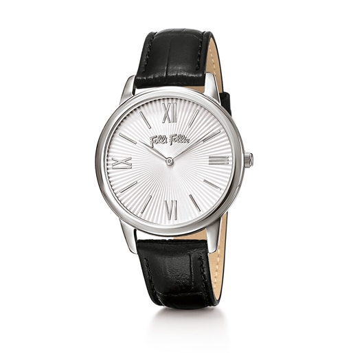 Match Point Black Leather Watch-