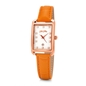 Style Swing Oblong Case Leather Watch -